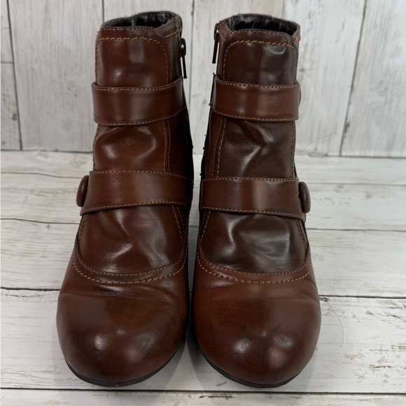 Naturalizer Woman’s Brown Zip Heel Ankle Boots Booties Size 9.5 M Marloe - Picture 10 of 17